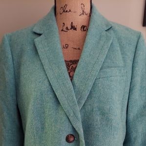 Talbots Robin's egg blue wool blazer